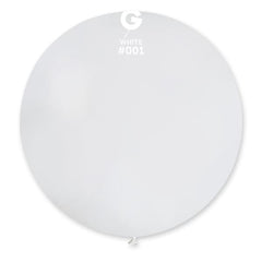 White Latex Balloons by Gemar