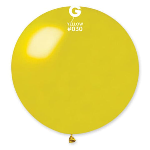 Metallic Yellow Latex Balloons by Gemar