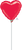 Metallic Red Heart 4" Balloon (air-fill requires heat sealing)