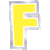 Personalize It Letter F Stickers (48 count)