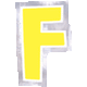 Personalize It Letter F Stickers (48 count)