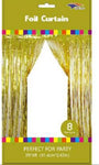 Gold Metallic Foil Curtain 3' x 8'