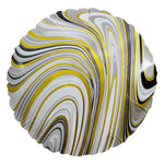 Agate Round - Black & Gold 18″ Balloon