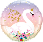 Oh Lovely Day Swan 18" Balloon