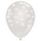 Petals - Crystal Clear W/ White Ink - 6 Pack 11" Latex Balloons