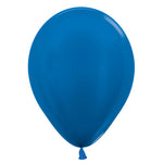 Sempertex Metallic Blue 11" Latex Balloons - 25pk