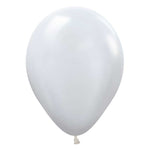 Sempertex Pearl White 11" Latex Balloons - 25pk