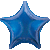 Blue Dazzler Star 19" Balloon