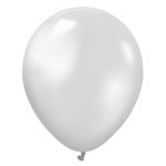 Kalisan Metallic Silver 12″ Latex Balloons (10 count)