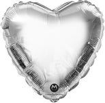 Metallic Heart - Silver 17" Balloon