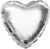 Metallic Heart - Silver 17" Balloon