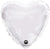 Metallic Heart - White 17" Balloon