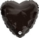 Metallic Heart - Black 17" Balloon