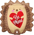 Be Mine Hedgehog Jr Shape 18" Balloon
