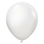 Kalisan Opaque Satin Snow White - 10 Pack 11" Latex Balloons