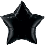 Black Star Flat 4" Air-fill Balloon (requires heat sealing)