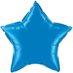 Sapphire Blue Star 4" Air-fill Balloon (requires heat sealing)