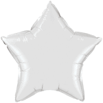 White Star 4" Air-fill Balloon (requires heat sealing)