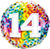 Rainbow Confetti 14 18" Balloon