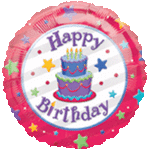 Happy Birthday Cake 2-Sided 18" Balloon