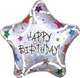 Happy Birthday Stars Holographic 32" Balloon