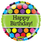Mighty Polka Dots Birthday 21" Balloon