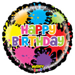 Mighty Paint Splat Birthday 21" Balloon