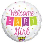 Mighty Baby Girl Banner 21" Balloon