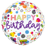Mighty Birthday Dots 21" Balloon