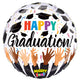 Mighty Graduation Tossed Caps 21" Foil Balloon