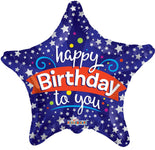 Happy Birthday to You Star 9" Air-fill Balloon (requires heat sealing)