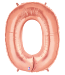 Rose Gold 34" Number 0 Balloon