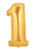Gold Number 1 (requires heat-sealing) 7″ Balloon