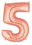 Rose Gold 34" Number 5 Balloon