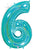 34" Number 6 Robins Egg Blue