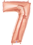Rose Gold 34" Number 7 Balloon