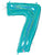 Robin's Egg Blue Number 7 Holographic 34" Balloon