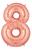 Rose Gold 34" Number 8 Balloon