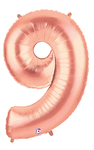Rose Gold 34" Number 9 Balloon