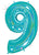Robin's Egg Blue Number 9 Holographic 34" Balloon