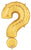 Gold Question Mark ? Symbol 34" Balloon