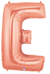 Rose Gold 34" Letter E Balloon