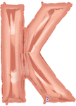 Rose Gold 34" Letter K Balloon