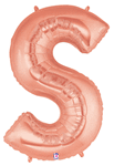 Rose Gold 34" Letter S Balloon