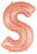 Rose Gold 34" Letter S Balloon