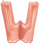Rose Gold 34" Letter W Balloon