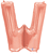 Rose Gold 34" Letter W Balloon