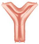 Rose Gold 34" Letter Y Balloon