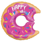 Donut Happy BIrthday 12" Balloon (requires heat-sealing)