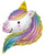 Mini Shape Unicorn Rainbow 12″ Balloons (requires heat-sealing)